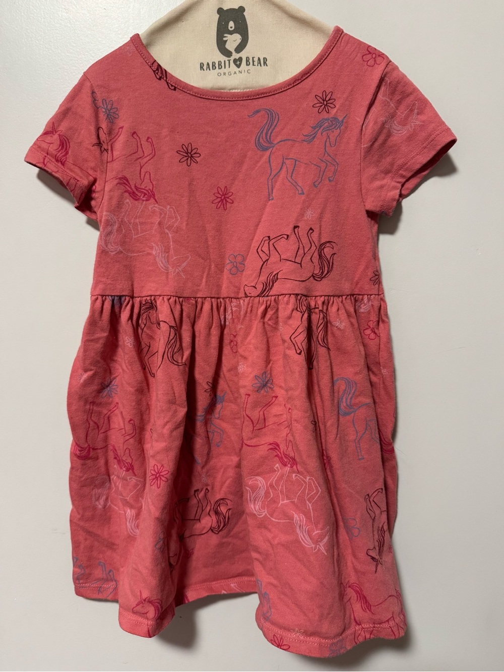 jumping beans Coral Pink Unicorn Print Dress
